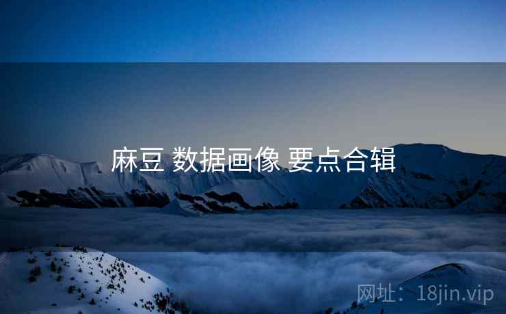 麻豆 数据画像 要点合辑