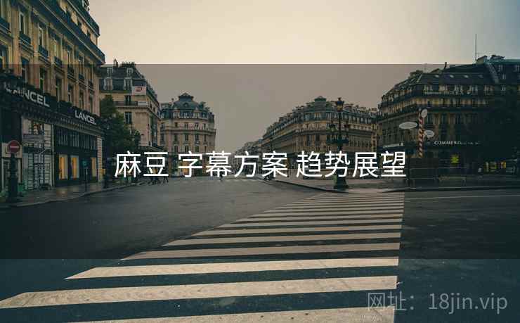 麻豆 字幕方案 趋势展望