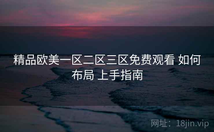 精品欧美一区二区三区免费观看 如何布局 上手指南