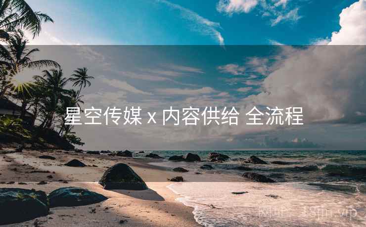 星空传媒 x 内容供给 全流程
