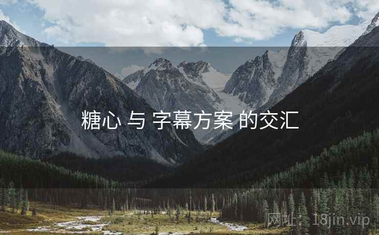糖心 与 字幕方案 的交汇