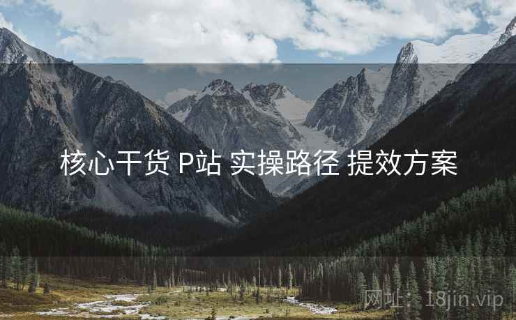 核心干货 P站 实操路径 提效方案